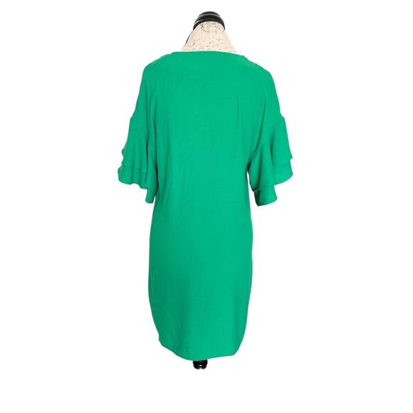 A.B.S. Collection Womens Dress Green Size Small Short Tiered Sleeve Shift Mini - Picture 3 of 14